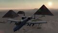 A-10A flies over the Egyptian pyramids