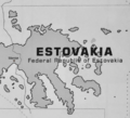 Map of Estovakia in Aces At War: A History 2019
